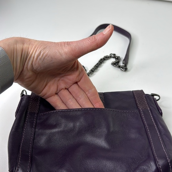 Cole Haan Leather Purple Crossbody Purse - Picture 4 of 8